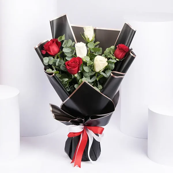 Beauty of Red n White Roses