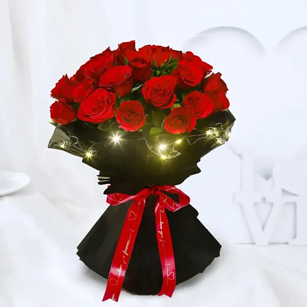 LED Wrapping Rose Elegance Bouquet